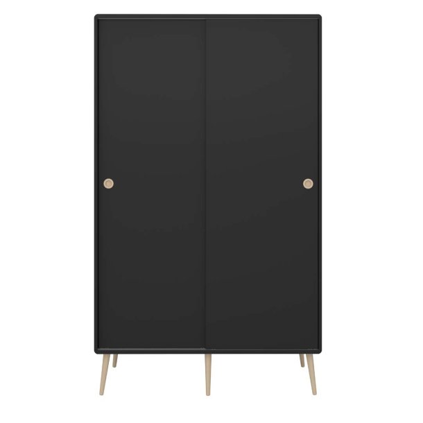 Armadio Softline 2 ante scorrevoli nero.