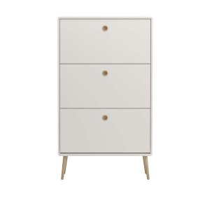 Softline Schuhschrank 3 Klaptüren Weiß.
