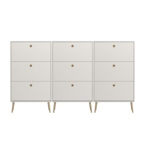 Softline skoskap 9 klaffdrer hvit.