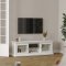 Venedig TV-bord 2 glassdrer og 1 glasshylle hvit .