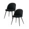Venedig Essgruppe Tisch wei 95x180/276 mit 2 Stk. Zusatzplatten 6 Sthlen Velour schwarz.