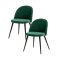 Venedig Essgruppe Tisch wei 95x180/276 mit 2 Stk. Zusatzplatten 6 Sthlen Velour grn.
