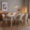 Venedig Essgruppe Tisch wei� 95x180/276 mit 2 Stk. Zusatzplatten 6 St�hlen Velour beige.