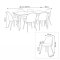 Venedig Essgruppe Tisch wei� 95x180/276 mit 2 Stk. Zusatzplatten 6 St�hlen Samt beige.