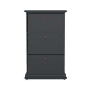 Venedig skoskap med 3 klapplger matt gr.