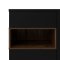 Ringe Sideboard 2 Tren, 1 Schublade und 1 Fach, schwarz und Walnuss Dekor.