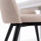 Venedig ensemble pour salle � manger table blanc 95x180/276 incl. 2 rallonges et 6 chaises boucl� beige.
