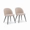 Venedig ensemble pour salle � manger table blanc 95x180/276 incl. 2 rallonges et 6 chaises boucl� beige.
