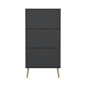 Bodo skoskap 3 klaffdrer matt gr.