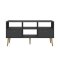 Mueble TV Bodo 2 cajones, 4 estantes gris mate.