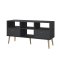 Mueble TV Bodo 2 cajones, 4 estantes gris mate.