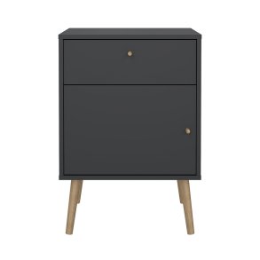 Bodo Nachttisch 1 Tr, 1 Schublade matte grau.