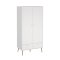 Bodo garderobeskap 200x99x58cm, 2 drer, 2 skuffer hvit.