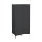 Bodo Kleiderschrank 200x99x58cm, 2 Tren, 2 Schubladen matte grau.