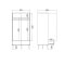 Bodo Kleiderschrank 200x99x58cm, 2 Tren, 2 Schubladen matte grau.