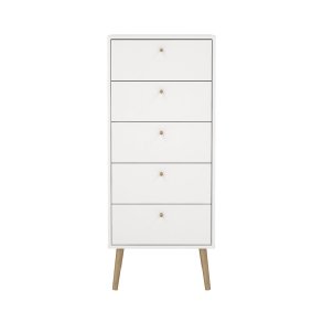 Bodo Kommode 5 Schubladen wei.
