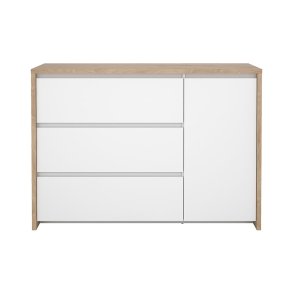 Next kommode 1 lge 3 skuffer hvid hjglans.