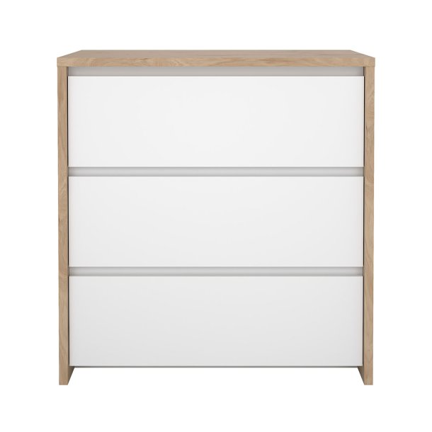 Next komoda 3 szuflady biały połysk.