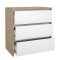 Next komoda 3 szuflady biały połysk.