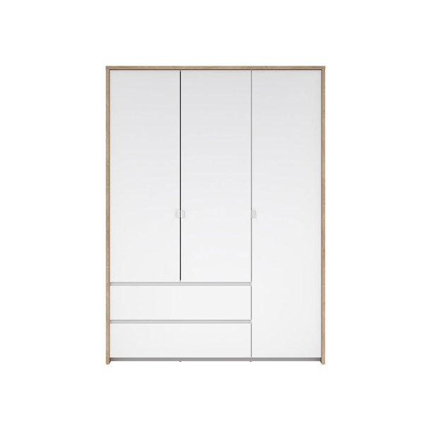 Next kldeskab 3 lger 2 skuffer 149x200cm hvid hjglans.