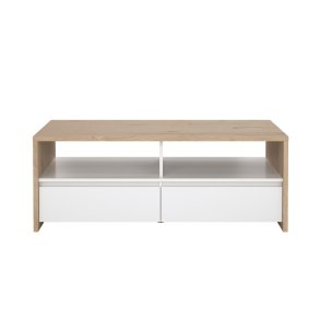 Next sofabord 2 skuffer, 2 hylder eg dekor, hvid hjglans.