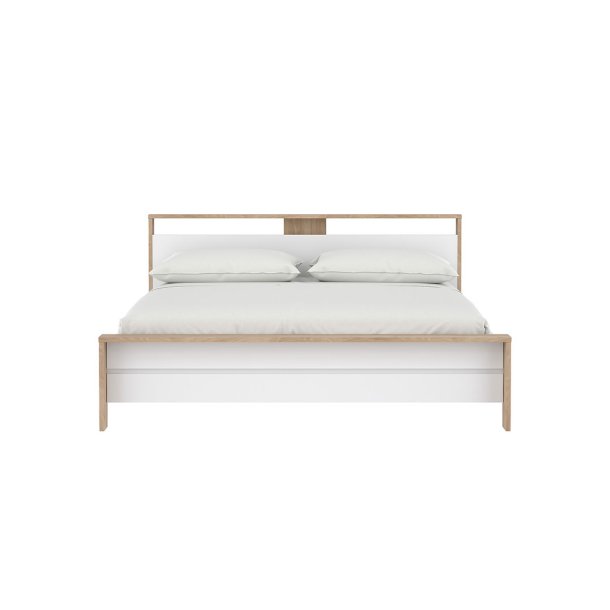 Next seng med 1 hylde 180x200cm hvid hjglans.