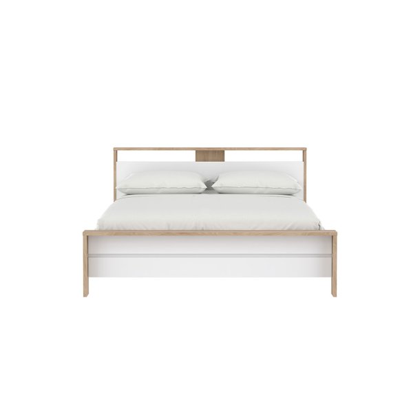 Next seng med 1 hylde 160x200cm hvid hjglans.