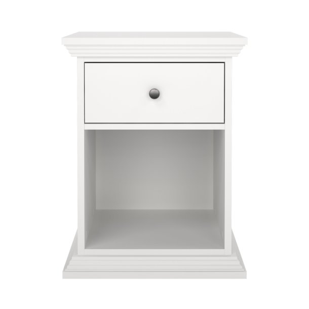 North natbord 1 skuffe hvid.