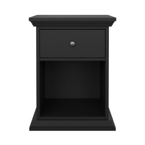 North Nachttisch 1 Schublade schwarz matt.