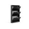 Shane Schuhschrank 3 Klapptren 1R schwarz matt.