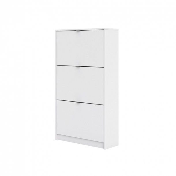 Shane Schuhschrank 3 Klapptren 2R  weiss.