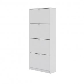 Shane shoe cabinet 4 folding doors 2R white.