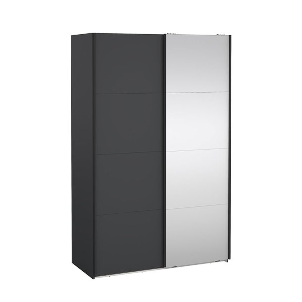 Bergamo Schiebetrenschrank 2 Tren 140x220cm matt grau.
