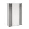 Bergamo skydedrsskab 2 lger 140x220cm hvid.