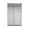 Bergamo skydedrsskab 2 lger 140x220cm hvid.