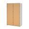 Bergamo skydedrsskab 2 lger 140x220cm hvid.