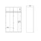 Bergamo skydedrsskab 2 lger 140x220cm hvid.