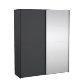 Bergamo Schiebetrenschrank 2 Tren 180x220cm matt grau.