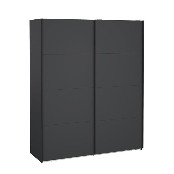 Bergamo Schiebetrenschrank 2 Tren 180x220cm matt grau.