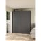 Bergamo Schiebetrenschrank 2 Tren 180x220cm matt grau.
