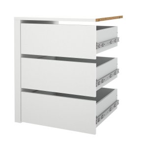 Catania Schubladeneinsatz 3 Schubladen 57 cm bis 120 cm Kleiderschrank wei