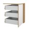 Catania Schubladeneinsatz 3 Schubladen 57 cm bis 120 cm Kleiderschrank wei