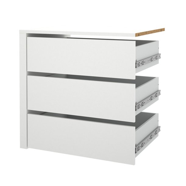 Catania Schubladeneinsatz 3 Schubladen 71,25 cm bis 240 cm Kleiderschrank wei