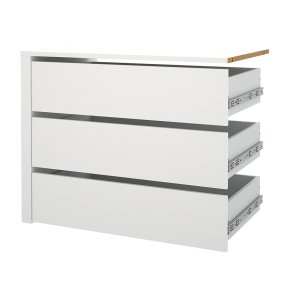 Catania Schubladeneinsatz 3 Schubladen 87 cm bis 180 cm Kleiderschrank wei