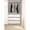 Catania Schubladeneinsatz 3 Schubladen 87 cm bis 180 cm Kleiderschrank wei