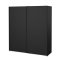 Catania Kleiderschrank 201x179x67cm, 2 Schiebetren matt schwarz.