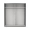 Catania Kleiderschrank 201x179x67cm, 2 Schiebetren matt schwarz.