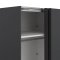 Catania Kleiderschrank 221x179x65cm, 2 Schiebetren matt schwarz.