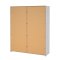 Catania Kleiderschrank 221x179x65cm, 1 Schiebetr, 1 Schiebetr mit Spiegel wei.