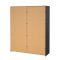 Catania Kleiderschrank 221x179x65cm, 1 Schiebetr, 1 Schiebetr mit Spiegel matt schwarz.